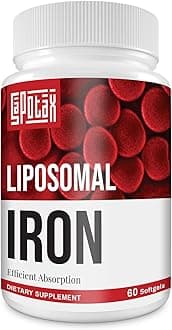 - Liposomal Fe Iron Supplement for Women, 65 mg Iron Supplement with Folic Acid & Vitamin B12 for Men, Daily Blood & Energy Support for Adults Iron Deficiency 60 Softgels (1 Bottle)