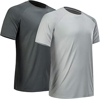 Workout Shirts for Men Short Sleeve Quick Dry Athletic Gym Active T Shirt Moisture Wicking