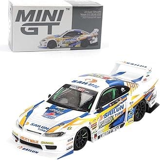 Breatoi Mini GT Die Cast Collectrors Model Cars : (LB-Super Silh'ouette Niss'an S15 Silvia #555 2023 Formula Drift Japan)