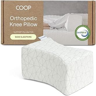 Coop Home Goods Leg Support & Knee Pillow for Side Sleeper, Adjustable Soft Orthopedic Leg Pillow for Sleeping, Pregnancy, Sciatica, Back, Hip and Joint Support with Washable Cover