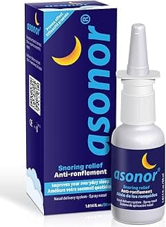 – Asonor Snoring Nasal Spray (30milliliter), Effective Snore Stopper Drops for Better Sleep, Snore Relief Remedy Opens Up The Throat Air Passage, Enables Better Breathing, Natural Anti-Snoring Solution