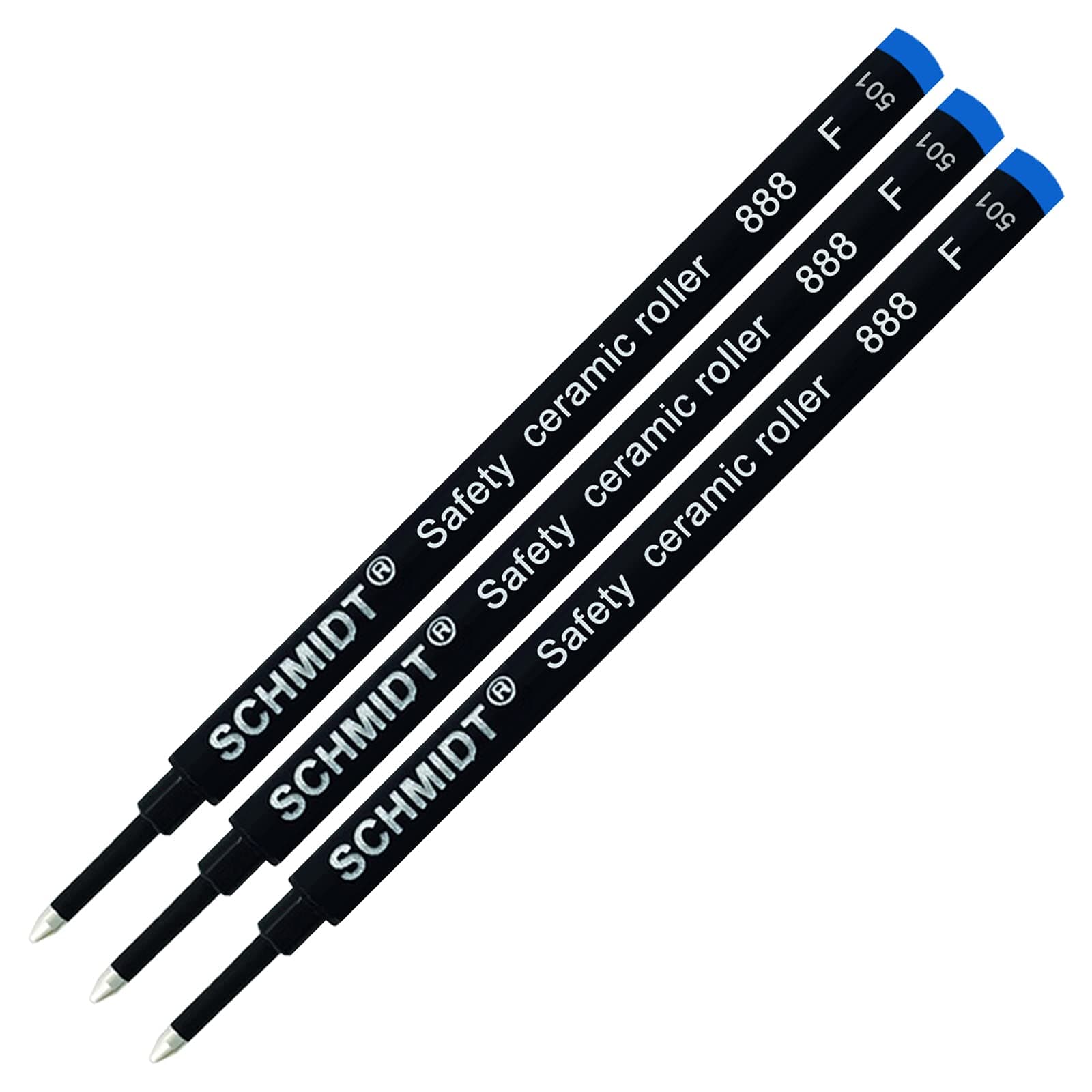 888 Rollerball Refills - Blue - 3 Pack [Office Product]