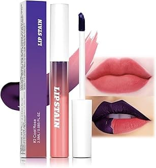 Long-Lasting Peel-Off Lip Stain & Tint for Women - Extreme Matte Finish Liquid Lipstick in Rose Red - Amazing Non-Sticky Makeup That Won't Smudge or Transfer