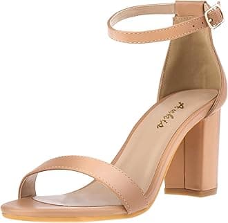 Ankis Heels Sandals for Women Open Toe Ankle Strap Chunky Heel Pump Sandals Party Wedding Strappy Buckle Sandals Standard Size 2.75 Inches Thick Heel