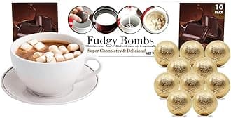 Doohickey Fudgy Hot Chocolate Bombs Filled With Cocoa Mix and Marshmallows, Easy to Make, Super Chocolatey and Delicious Taste (10 Pack)