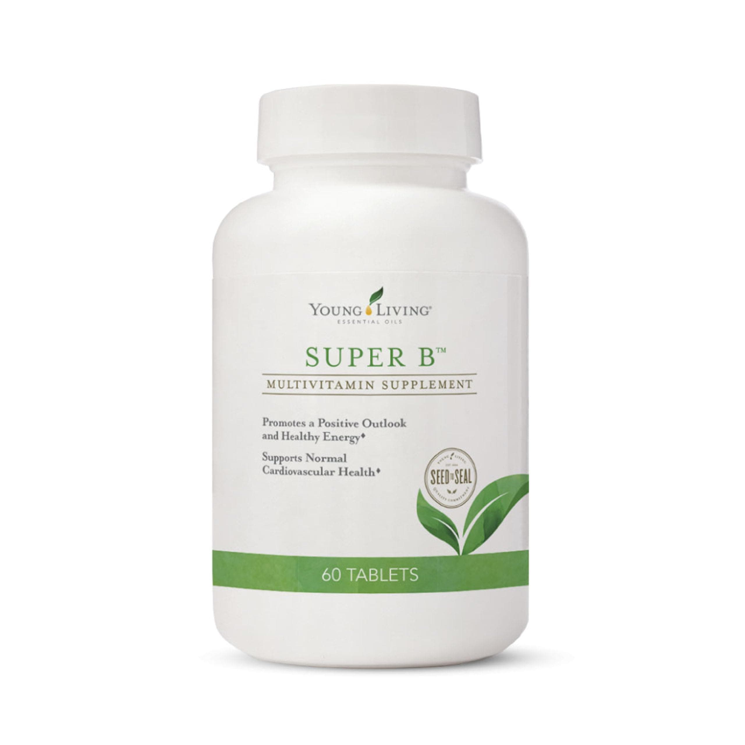 Super B Tablets, 60-Count Bottle | B Vitamins & Minerals | Supports Healthy Energy Levels | Keto-Friendly | Natural Folate Source | Contains Calcium, Magnesium, and Vitamin B6