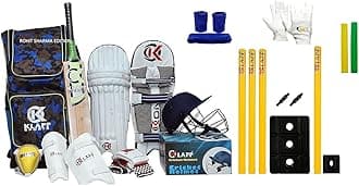 Full Cricket Kit Combo with SSS Brand Stumps (Size-4 (Junior))