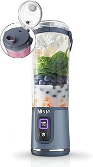 Blast Portable Blender, 530ml, Leakproof Lid & Sip Spout, Powerful Cordless Mini Blender, Rechargeable, Portable Smoothies, Protein Shakes, Blends Ice & Frozen Fruit, Denim Blue, BC151UKNV