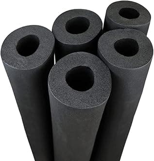 Water Pipe Insulation Tubing 3/4" 1" 1-1/4" 1-1/2" 2" 2-1/2" 3" 3-1/2" 4" Inner Diameter Foam Tube Insulation for 0.79"/1.18" Thick Wall Insulation Lagging Wrap (0.79", ID 3")