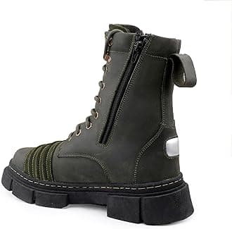 Bacca Bucci SINISTER Oil Pull-Up leather combat boots for Men With chunky rubber lug sole | Genuine Leather Boots