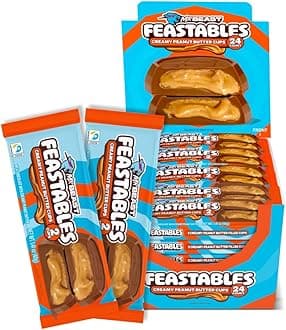 - MrBeast Feastables Peanut Butter Cups, 24 Count, Milk Chocolate with Creamy Peanut Butter Filling, 2-Cup Packs, Fairtrade Cocoa