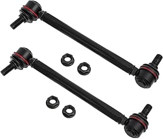 Adjustable Front Stabilizer Sway Bar End Links Kits 225MM-265MM (Overall Length Bolt to Bolt), Ball Joint Stud Size 12mm, Aluminum Sway Bar