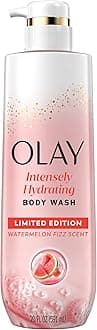 Olay Body Wash for Women, Intensely Hydrating, Pro-Hyaluronic Acid Serum Complex, Renews Moisture, Vitamin B3 Lameller Technology, For All Skin Types, Watermelon Summer Fizz Scent, 20 fl oz