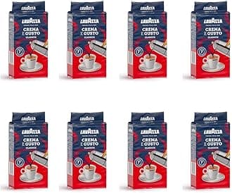 8x LAVAZZA CREMA E GUSTO Classico Ground Italian Coffee Espresso 250g