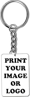 GetexcitingPersonalised Photo/Name Keychain Customised Photo Key Chain With Picture For Bike, Car, Home, Office (Multicolour 5.7X4.4 Cm)