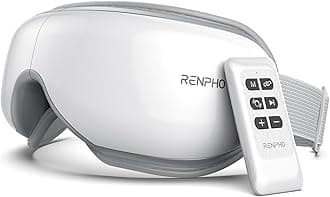 RENPHO Eye Warmer with Remote Control, Air Eye Warmer, 4D Relax, Latest Graphene Heating Technology, Eye Treatment, Hot Eye Mask, USB Charging, Voice Guide, Eye Care, Gift