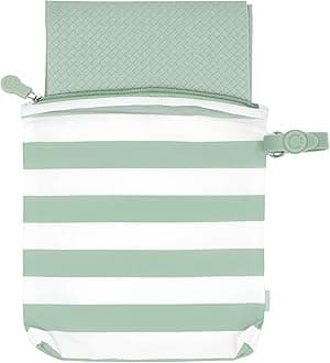 Ubbi On-The-Go Changing Baby Mat with Carrying Bag, Soft and Comfortable Diaper Bag Accessory Must Have for Newborns, Easy to Clean, Portable Changing Pad, Sage Green