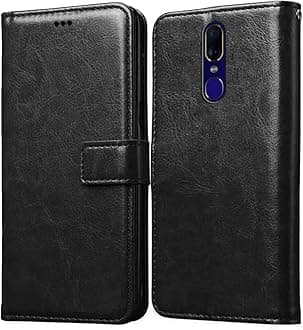 Flip Cover Back Case for Oppo F11 | Premium Leather Finish | Inbuilt Pockets & Stand | Flip Cover Back Case for Oppo F11 (Black)