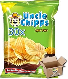 Uncle Chips Pack Of 30 Potato Chips Snack Crisps | Spicy Retreat 30x50g Grocery King