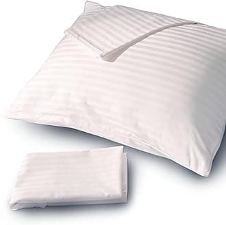 FeelAtHome 100% Cotton Pillow Protector With Zipper Waterproof Covers-20 x 26 Inches (Pack of 4, Standard) - Noiseless Pillowcase Encasement - Zippered Pillow Case Protectors
