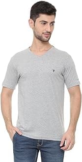 Athleisure Men T-Shirt - Cotton Rich - Smart Tech, Easy Stain Release, Anti Stat, Ultra Soft, Quick Dry_60001_Grey Melange_S