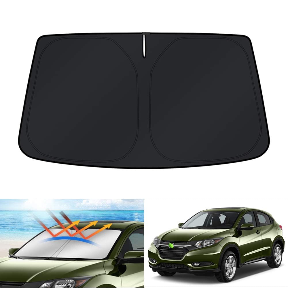 KUST Windshield Sun Shade for Honda HR-V 2016 2017 2018 2019 2020 2021 2022 HRV Accessories Sunshades Window Sun Visors Foldable Blocks UV Rays Keep Cars Cooler
