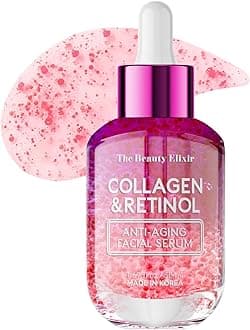 Collagen & Retinol Serum For Face - Ultra Hydrating, Restores, Smooths & Reduces Wrinkles - Natural Ingredients, Clean Beauty - Korean Skin Care - 1.69 Fl. Oz