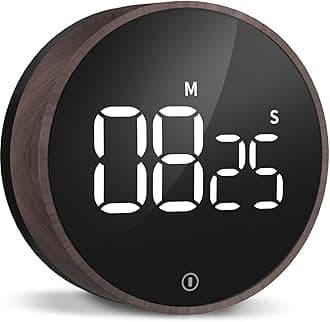 VOCOO Digital Kitchen Timer - Magnetic Countdown Countup Timer with Large LED Display Volume Adjustable, Easy for Cooking and for Seniors and Kids to Use