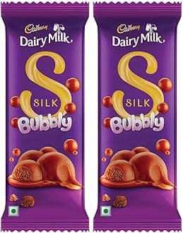 Dairy Milk Silk Bubbly Chocolate Bar, 112 g (Pack of 2)