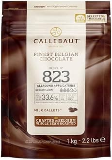 Callebaut 823 Finest Belgian Milk Chocolate Couverture Callets 33.6% Cocoa 1kg