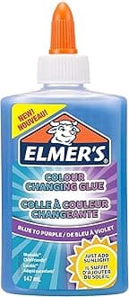 Colour Changing PVA Glue | Blue to Purple | 147 ml | Washable & Kid Friendly| Great for Making Slime | 1 Count