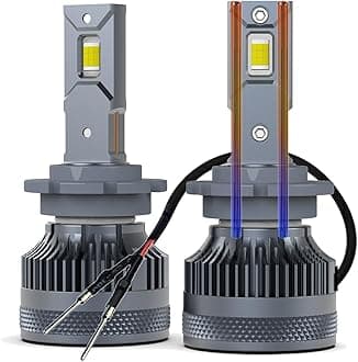 CHOPDARK D2H LED Bulbs No Ballast Required 110W 40000Lm Super Bright 12V 6500K Cool White Built-in Fan and 2 Thermally Conductive Copper Tubes Fog Lamp