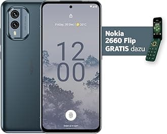 Nokia X30 5G Smartphone, 6GB RAM, 128GB ROM, 6.43” FHD+ AMOLED Display, 90Hz refresh rate, 3 years warranty, OS and monthly security updates, 50MP camera, super-fast 33W charging support - Blue