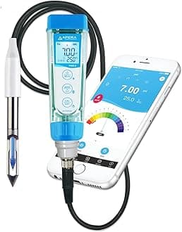 PH60Z-MT Smart Handheld pH Meter Tester Kit with LabSen 765 pH/Temp. Blade Spear Electrode for Lab-Grade pH Measurement in Meats and Solid Food Samples