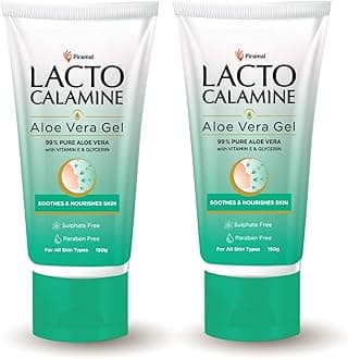 Aloe Vera Gel For Face | 150g Each - Pack of 2 | Moisturizer For Face With 99% Pure Natural AloeVera, Vitamin E & Glycerin For Hydrating Skin, Body & Hair | No Parabens, No Sulphates