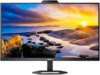 Philips 27" IPS QHD Frameless Monitor with HDMI, Display Port,USB C and USB 3.2 x 4 Built in Speaker, Built in Webcam with Mic - 27E1N5600HE