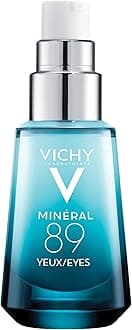 Vichy Mineral 89 Eye Serum, Hyaluronic Acid and Caffeine Cream, Under Eye Cream For Dark Circles, Hydrating & Puffiness Reducer, Opthalmologist Tested