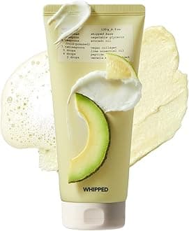 Whipped Korean Skincare Face Wash, Extra Deep Moisturizing Vegan Facial Cleanser for Dry Skin with Niacinamide, Hyaluronic Acid, Ceramide, Lime & Avocado, Doubles as a Face Mask, 4.5 oz