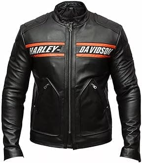 Mens Black Leather Jacket 100% Genuine Cowhide Leather Biker Jacket for Men