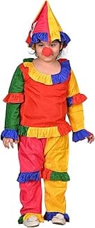 - BookMyCostume Joker Colorful Clown Kids Adults Fancy Dress Costume 5-6 years