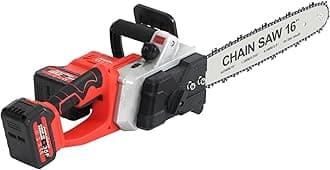 Panana Aokaidun Chainsaw 16 Inch Cordless Electric Chainsaw with 2 Battery and Charger Security Lock Quick Charge Handheld Small Chain Saw for Wood Cutting Tree Branch