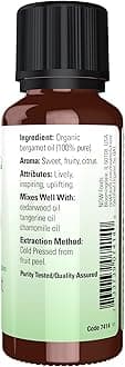NOW Foods - 100% Pure & Organic Essential Oil Bergamot - 1 fl. oz.