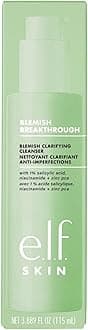 e.l.f. SKIN Blemish Breakthrough Clarifying Cleanser, Gel Cleanser For Removing Makeup, Controlling Oil & Clarifying Pores, 1% Salicylic Acid