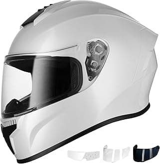 Favoto Full Face Motorcycle Helmet DOT Approved, Cascos para Motos Snowmobile Dirt Bike Helmet for Adults Men Women, Anti-Fog Film Included