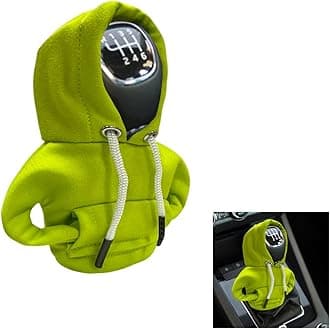JOYCOURT Car Gear Shift Cover,Fashionable Hoodie,Car Shift Knob,Winter Warm Gear Shift Knob Cover Sweater Shirt,Auto Interior Accessories Shift Knob,Universal Car Decoration Accessories