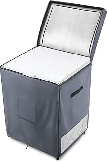 Deep Freezer Covers for Outside,Heavy Duty 600D Durable Chest Freezer Cover Waterproof,Outdoor Freezer Covers for Outside 7.0 Cubic Feet Chest Freezer,Top Can Be Opened(33"W x 22.5"D x 33.5"H,Grey)