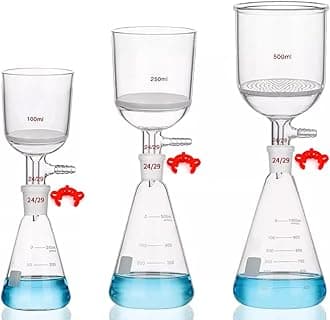 G3 Lab Buchner Funnel Filtering Kit Laboratory Vacuum Filtration Distillation Apparatus with Sand core filtration funnel and Erlenmeyer Flask (500ml)