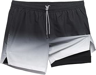 maamgic Mens 5" Gym Running Shorts for Men 2 in 1 Quick Dry Workout Athletic Shorts