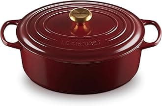 Le Creuset Enameled Cast Iron Signature Oval Dutch Oven, 6.75 qt., Garnet