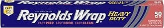 Reynolds Wrap Heavy Duty Aluminum Foil Roll, Thick Heavy Duty Foil for Added Strength and Durability, Secure Easy Open and Close Tab, 12 Inches Wide, 50 Sq. Ft.